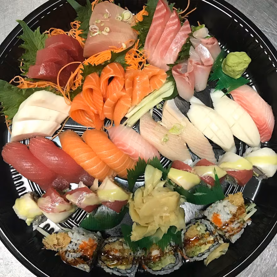 Sushi and sashimi platter
